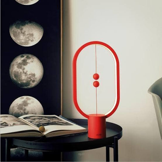 Magnetic Balance LED Desk Lamp – Modern Oval Touch Light