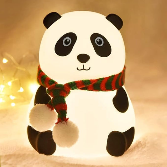 Cute Panda LED Night Light with Temperature Display – USB Rechargeable Baby Room Lamp
