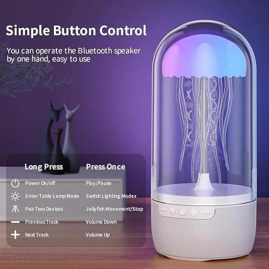 Jellyfish LED Mood Lamp with Bluetooth Speaker