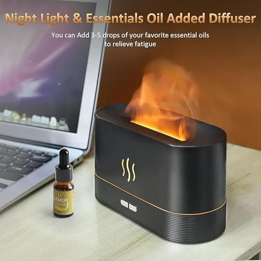 Flame Effect Aroma Diffuser with Touch Control – Ultrasonic Cool Mist Humidifier