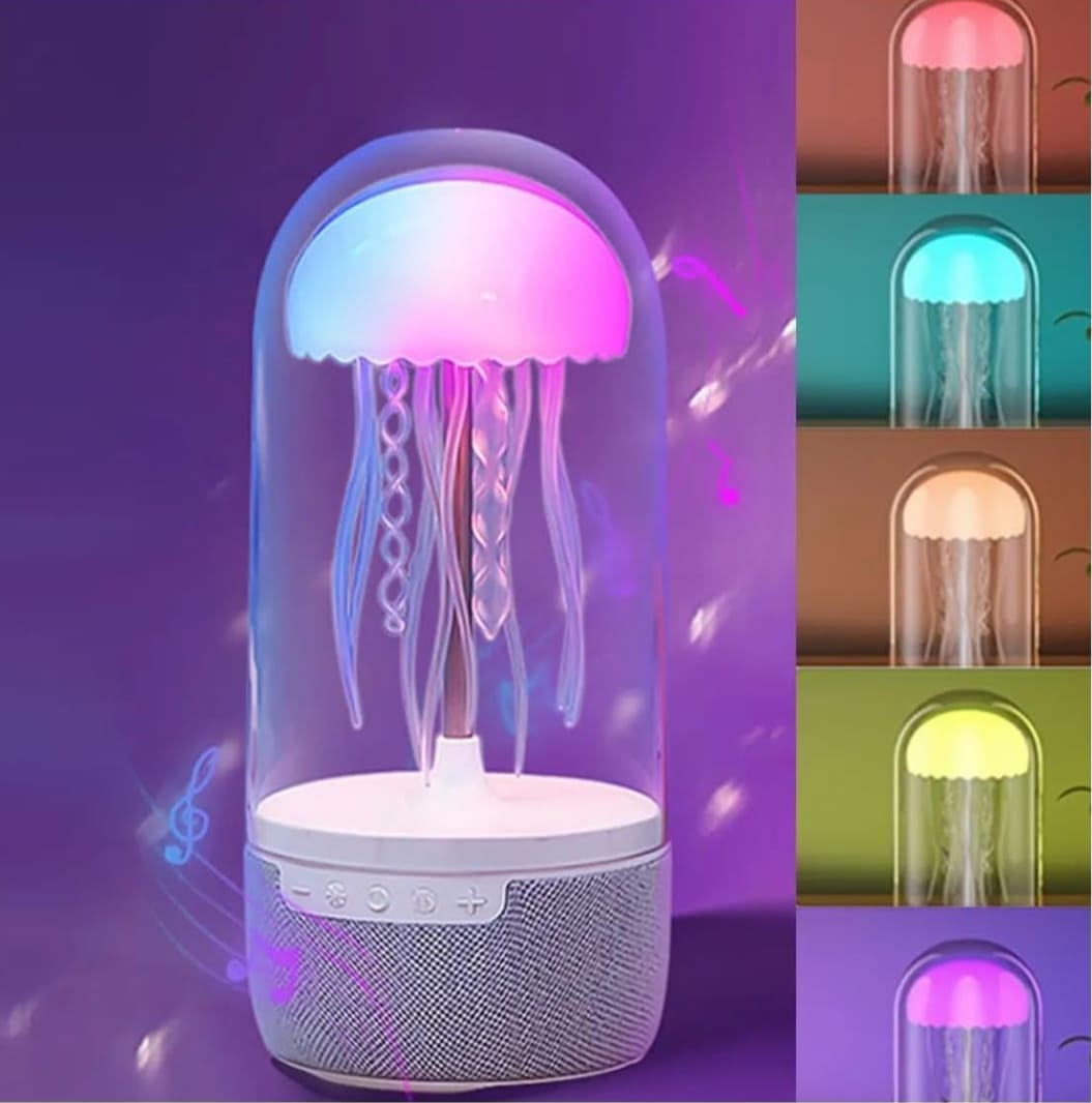 Jellyfish LED Mood Lamp with Bluetooth Speaker